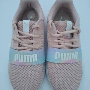 Girls Puma Pink Soft Foam Optimal Comfort Sneakers sz 4.5